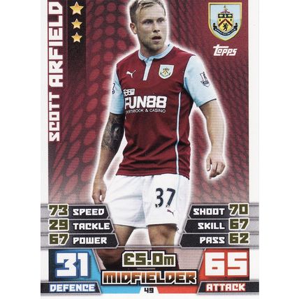 Match Attax 2014/2015 49 Scott Arfield Burnley