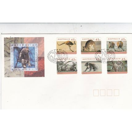 Australia 1994 Australian Wildlife Peel & Stick FDC Kingscote cancel unaddressed