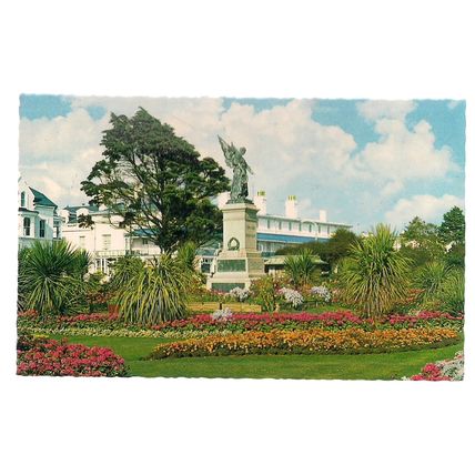 GARDEN of REMEMBRANCE, CLACTON-ON-SEA, ESSEX used vintage postcard dated 1972 =