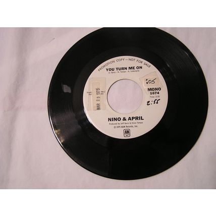 Nino & April Promo 45-YOU TURN ME ON STEREO/MONO Nino Tempo & April Stevens