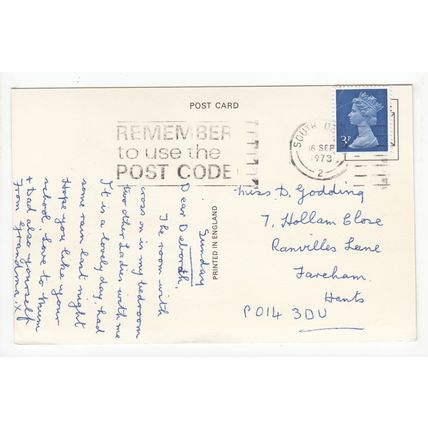 South Sands Hotel Goodrington Paignton Postcard 1973 Devon