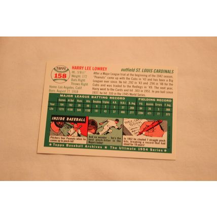 Harry Peanuts Lowrey 1994 Topps 1954 Archives NO. 158