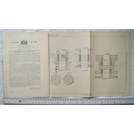 1894 Patent No. 19,506 metallic packing for piston & valve rods, George Manuel