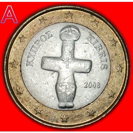 TWO VARIETIES FINLAND★CYPRUS★ 1 EURO 2008! UNCOMMON 2 COINS★LOW START★NO RESERVE