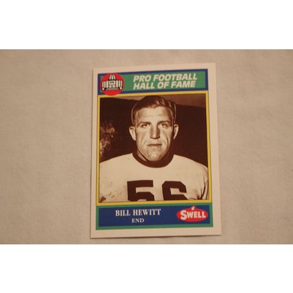 Bill Hewitt 1990 Swell Pro Football Hall of Fame NO. 46