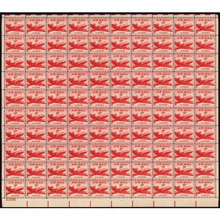 C33, MNH 5¢ Complete Sheet of 100 Stamps - Stuart Katz