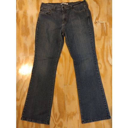 Levi's Women 515 Jeans Size 12 Blue Bootcut Mid Rise Distressed W31 L32