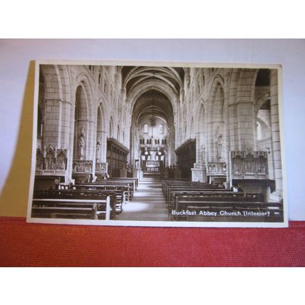 INTERIOR, BUCKFAST ABBEY CHURCH, DEVON.. unused postcard RP #
