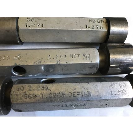 lot 3 THE PIPE MACHINERY GO NO GO PLUG GAGE 1.271 1.275 1.293 1.289 1.293,AD