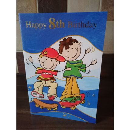 Age 8 Birthday Card - ( CHEAP COLLECTION ONLY CARDS ) - 002