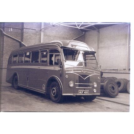 Black & White Photograph of Southdown Motor Services Ltd. - MUF 488