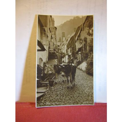 HIGH STREET, CLOVELLY, DEVON used vintage postcard by Judges 7521 1934 pm =