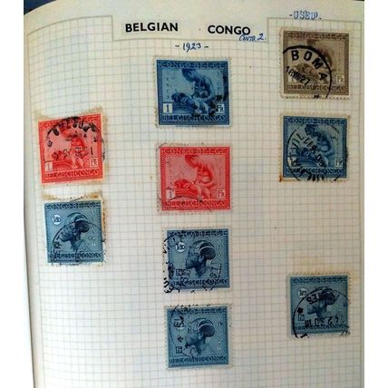 Belgian Congo 1925 x 9 1F to 1F75