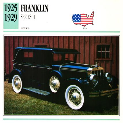 Collectors Club card. Classic Cars. Franklin Series II