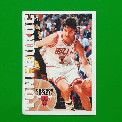 Panini 1995 1996 Basketball Sticker #85 Toni Kukoc Chicago Bulls
