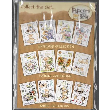 Crafter's Companion. Popcorn The Bear Golfing Popcorn Stamp Set. Stamping Crafts