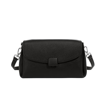 Genuine Leather Women Large Casual Handbag Black