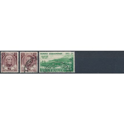 150ᵗʰ Anniv Settlement in Tasmania - Australia 1953 - FH - SG 268/70