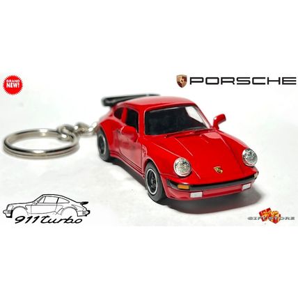 ULTRA RARE KEYCHAIN RED PORSCHE 911 CARRERA TURBO TEA TRAY