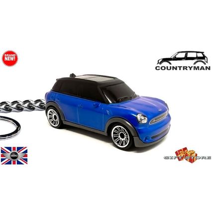 RARE KEYCHAIN BLUE MINI COOPER COUNTRYMAN CUSTOM Ltd Ed.