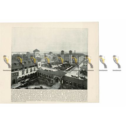 Alcazar & Cordova, St Augustine, Florida, USA, Book Illustration (Print), 1899
