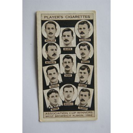 1930 Players Association Cup Winners No. 13 West Bromwich 1892