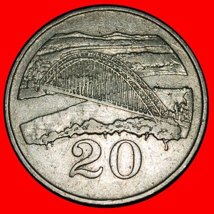Ⰶ GREAT BRITAIN (1980-1997): ZIMBABWE ★20 CENTS 1983 BRIDGE★LOW START★NO RESERVE