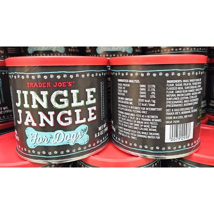 Trader Joe’s Jingle Jangle for Dogs Treats 6.8oz 192g (2 Cans)