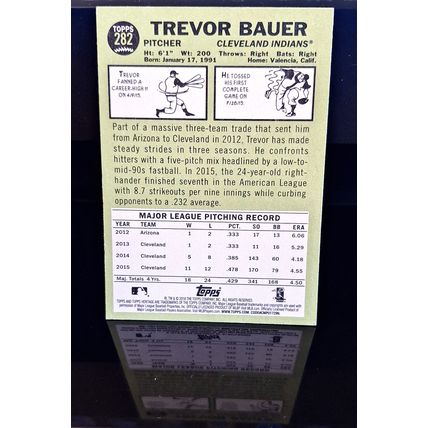 TREVOR BAUER 2016 TOPPS HERITAGE BASEBALL CARD #282