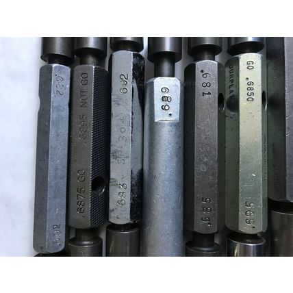 LOT THE PIPE MACHINERY GO NO GO PLUG GAGE,.681 .695,.685,.688,.691,.6850,.695,ET