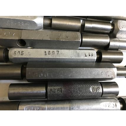 LOT THE PIPE MACHINERY GO NO GO PLUG GAGE .614,.616,.607,.608,.605,.600,.620,E