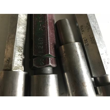 LOT THE PIPE MACHNERY INSPECTION GAGE GO NO GO PLUG 1.260 1.250 1.2605 1.252,ET
