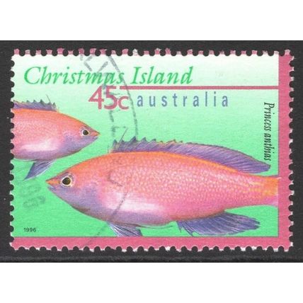 CHRISTMAS ISLAND 1996: MARINE LIFE - 45c PRINCESS ANTHIAS USED (G6)