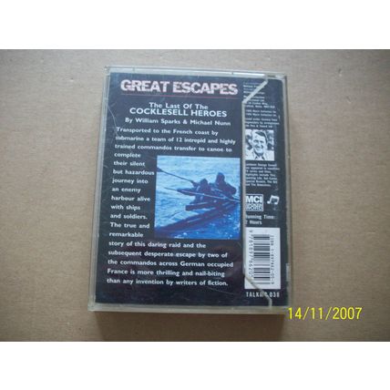 GREAT ESCAPES-THE LAST OF THE COCKLESHELL HEROES X2 AUDIO CASSETTES