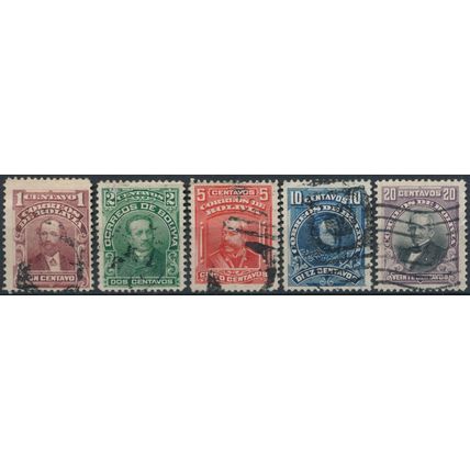 Politicians: 5 Values - Bolivia 1901 - FH - MiNr 66/70
