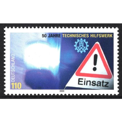 GERMANY 2000: 50th ANNIVERSARY TECHNICAL AID ORGANISATION - 110Pf MNH (G18)