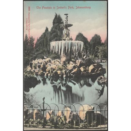 The Fountain in Joubert's Park, Johannesburg, c.1905-10 - Sallo Epstein Postcard