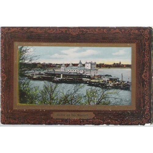Weymouth, Dorset - Pavilion & Bay - wood frame effect postcard c.1905-10