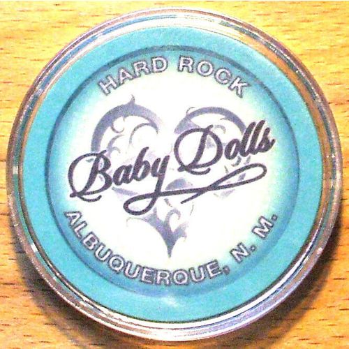 Hard Rock Casino Roulette Chip - Blue - Baby Dolls - Albuquerque, New Mexico