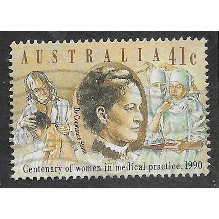 AUS 1990 41c '100TH ANN OF WOMEN IN MEDICAL PRACTICE' FINE USED (EBID67-885)