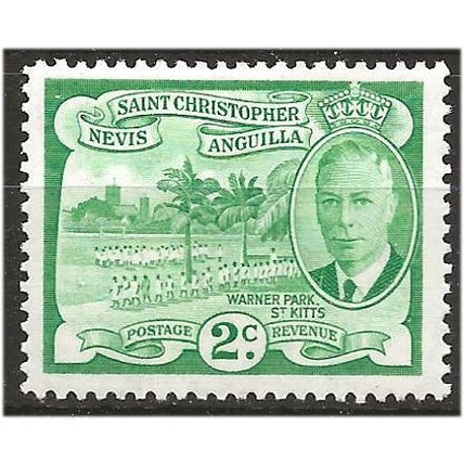 St Kitts-Nevis 1952 SG95 2c Green Unmounted Mint . .. .