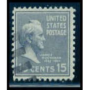 Used 820 15c James Buchanan Fine M08769