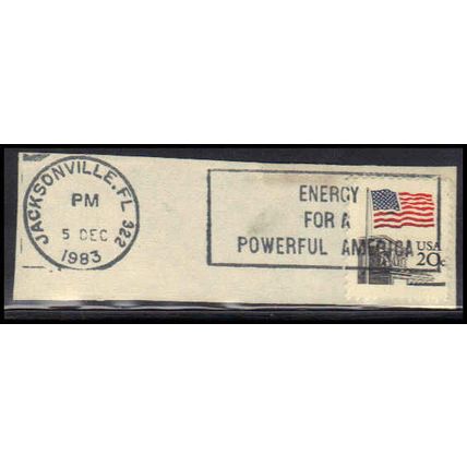 Used 1894 20c U.S. Flag Jacksonville, FL. E0309