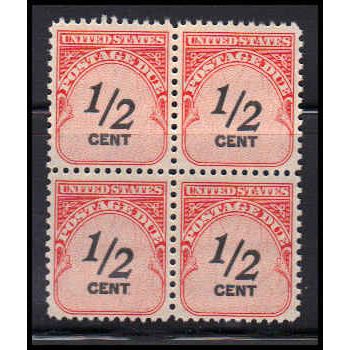 J88 1/2c Postage Due Fine MNH Blk/4 O7061