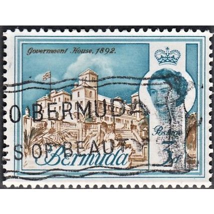 BERMUDA, 1962-68 3d Government House, SG 165 (Scott 177), used.