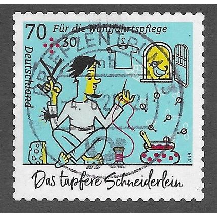 GER 2019 €0.70 + 0.30 (S/A) 'BRAVE LITTLE TAYLOR' FINE USED (EBID77-041)