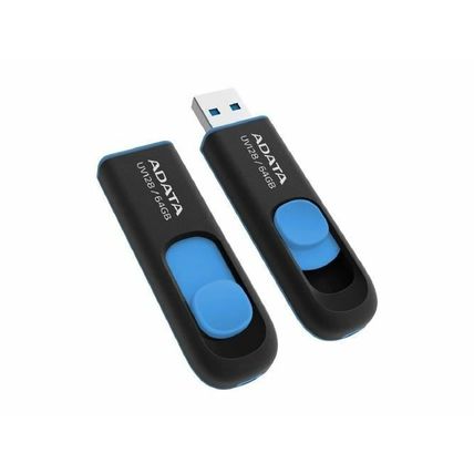 64GB ADATA UV128 USB 3.2 Flash Drive - Black/Blue