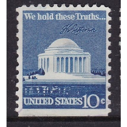 United States 1973 Jefferson Memorial 10c Fine Used SG 1516 VGC
