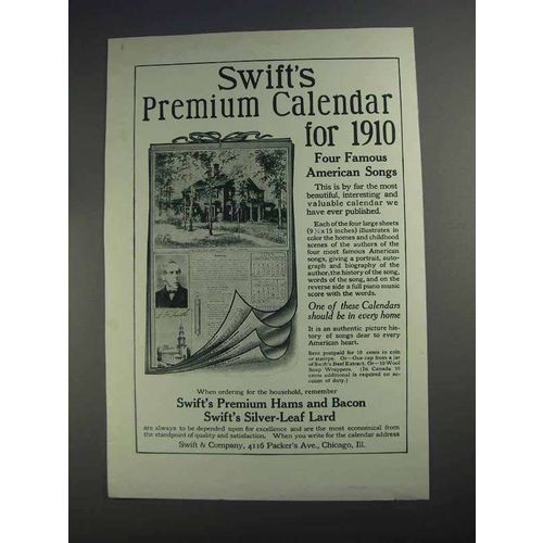 1912 Swift's Premium Hams, Bacon & Silver-Leaf Lard Ad