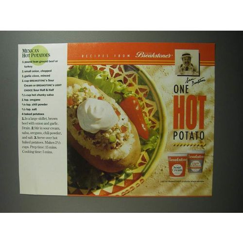 1991 Breakstone's Sour Cream Ad - recipe for Mexican Hot Potatoes